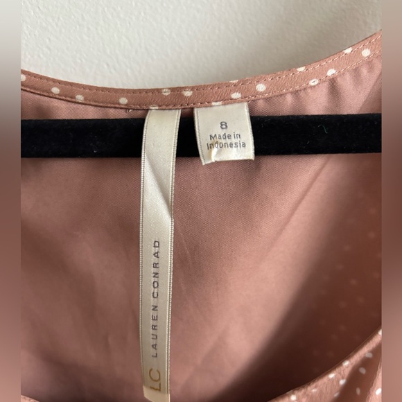 LC Lauren Conrad Pink Polka Dot Mini Dress - Picture 4 of 4